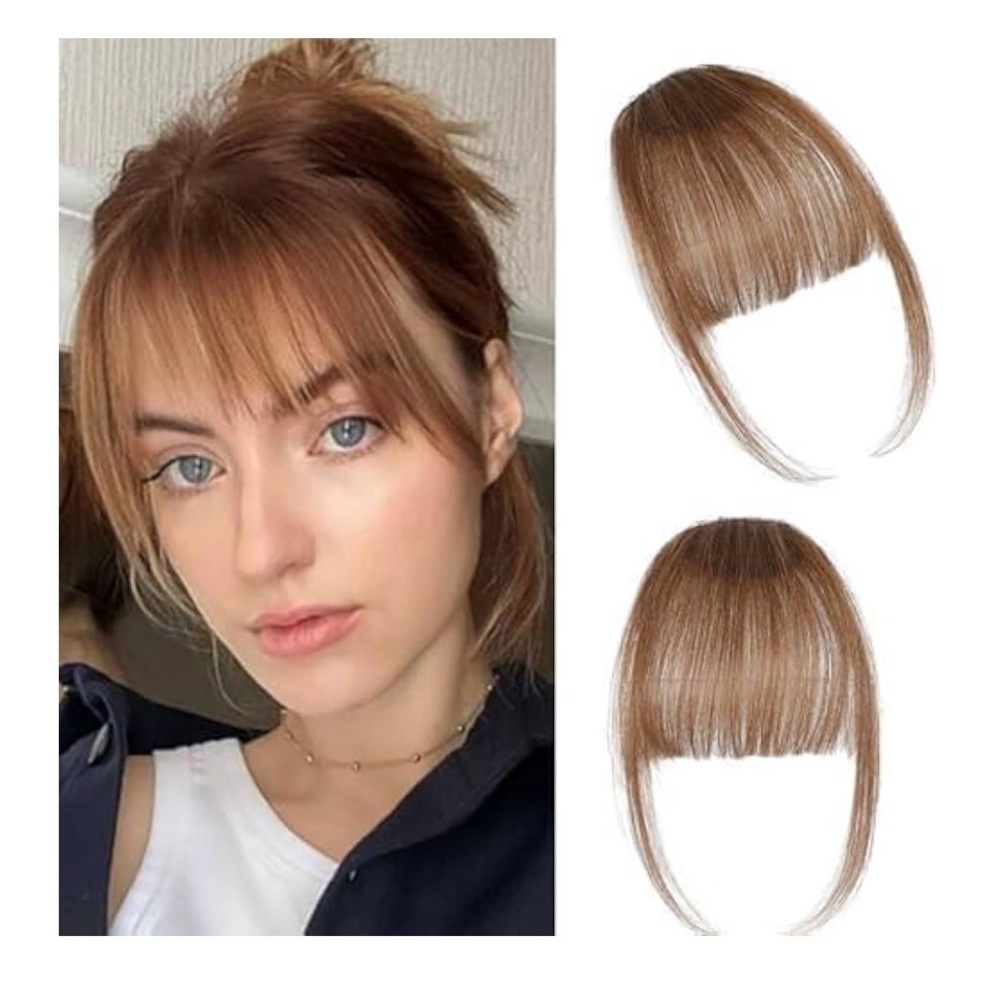 Stylish Brown and Blonde Bang Hair Extension - Picture 2 of 5